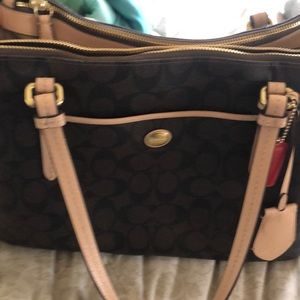 Brown two side Coach Purse
